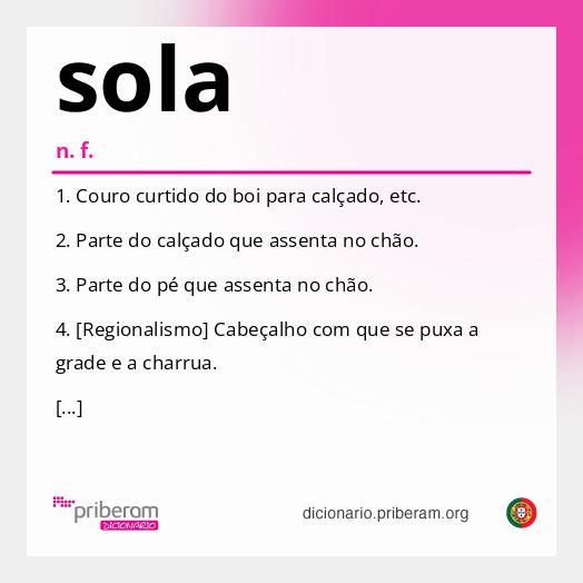Significado de sola